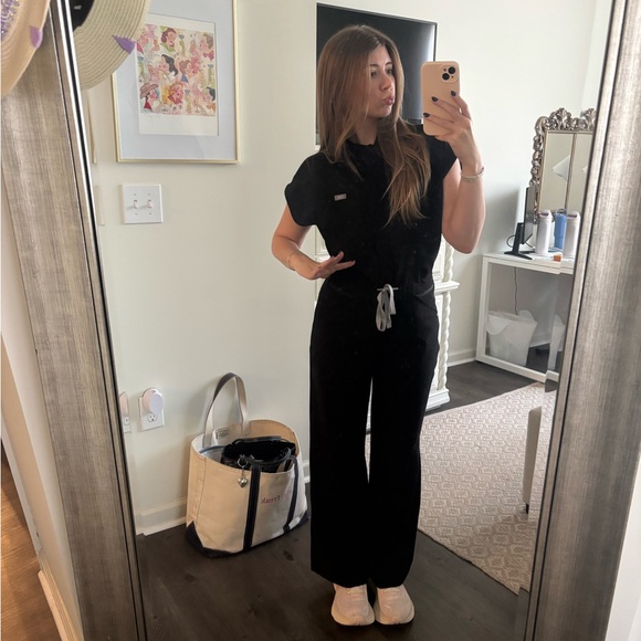 Figs Black Rafaela wide leg Jumpsuit - Picture 4 of 4